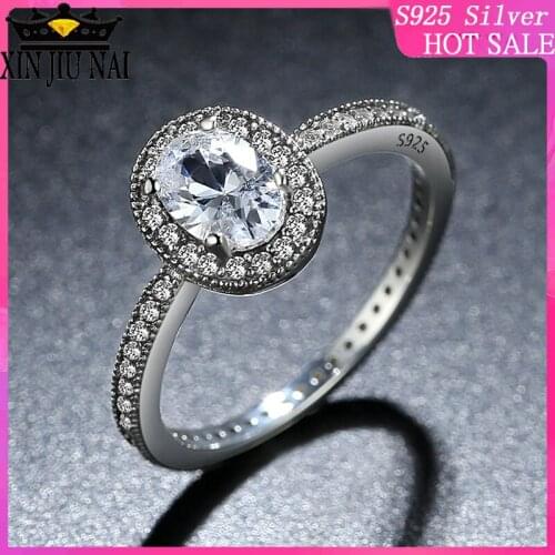 Retro-Thai Silver Black Silver Luxury Silver color Finger Crystal Cubic Zirconia Small Round Wedding Rings For Women Jewelry