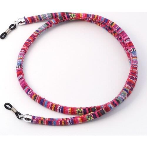 Vintage Ethnic Colorful Cotton Glasses Rope Practical Anti-Lost Sunglasses Neck String Cord Eyewear Lanyard Non Slip Chain