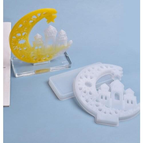Silicon Moon House Ghost Mold DIY Epoxy Resin Swing Table Mould Home Decoration Halloween Clear Resin Mold Silicone Flexible