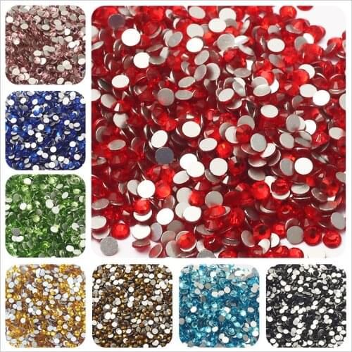 1440pcs Multicolors High Quality Crystal Rhinestones Non Hot Fix Flatback 3D Nair Art Decorations Diy Handmade Decor Crafts SS20