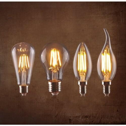 E27 E14 220V LED Filament Bulb Retro Edison Lamp LED Light Bulb Retro Lamp Replace of Incandescent Bulb Vintage Decor Ampoule