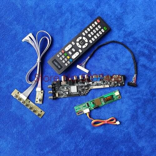 Universal controller drive card kit 1440*900 matrix USB VGA AV signal digital DVB-T for LP171W01/LP171WX2 30 Pin LVDS 1CCFL