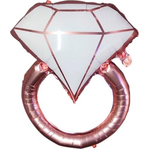 Diamond Ring Foil Balloons Birthday Party Decorations Adult Helium Balloon Wedding Party Balloon Globos Event Party Supplies