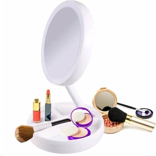 MY FOLD AWA LED Lighting Makeup Mirror Compact Make Up Pocket Mirrors 10X Magnifying Glasses Makeup Cosmetic Hand Mirror