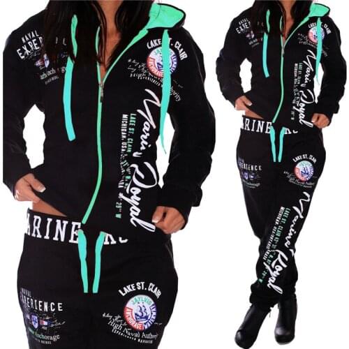 ZOGAA Brand New Womens Casual Sportwear Hooded Sweatshirt and Pants Sets Women Tracksuit XS-4XL Womens Suit Matching Sets 2019