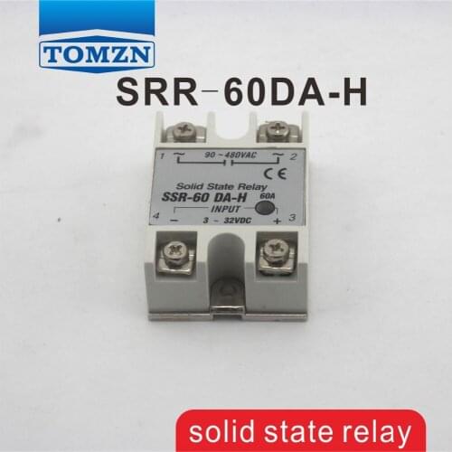 60DA SSR-60DA-H High voltage AC solid state relay SSR input 3-32V DC load 90-480V AC single phase