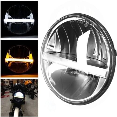 7Inch LED Headlight with Turn Signal Function for Jeep Wrangler Patrol Y60 for Harley Electra Glide Ultra Classic CVO