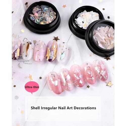 12g abalone shell irregular Nail Art decorations UV Gel snowflake cursor nails shimmering pearl jewelry tips manicure