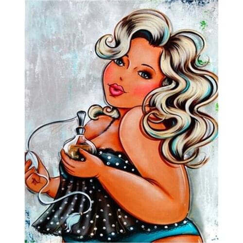 Full Square/Round Drill 5D DIY Diamond Painting "Fat Woman" 3D Rhinestone Embroidery Cross Stitch 3D Home Decor Gift