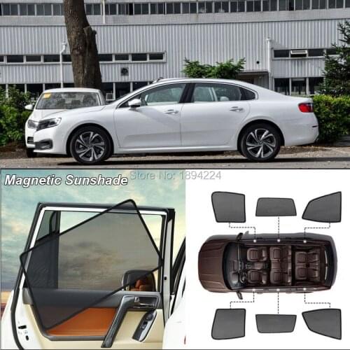 Car Full Side Windows Magnetic Sun Shade UV Protection Ray Blocking Mesh Visor For Citroen C6 2017