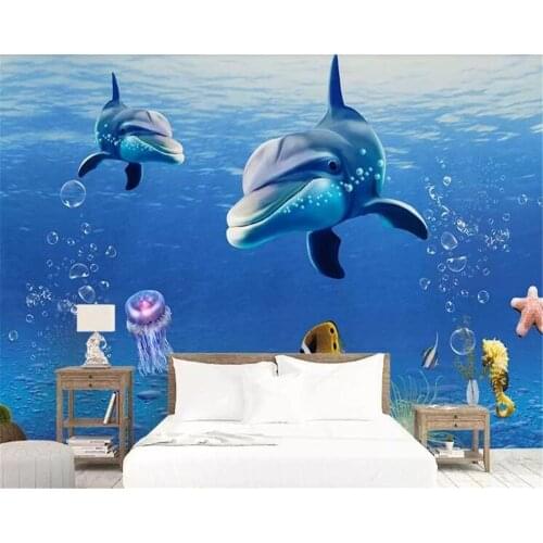 Beibehang Customized personality decoration papel de parede 3d wallpaper Nordic minimalist marine childrens room decorations