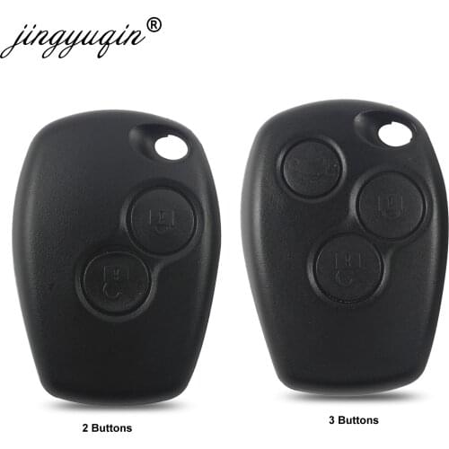 Jingyuqin 10pcs Button Remote Key Shell Case For Renault Espace Laguna Duster Logan DACIA Sandero Clio Kangoo Nissan No Blade
