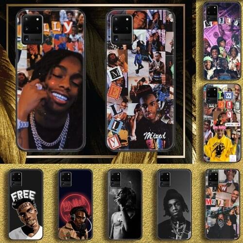 Rapper YNW Melly Phone case For Samsung Galaxy Note 4 8 9 10 20 S8 S9 S10 S10E S20 Plus UITRA Ultra black soft back tpu funda 3D