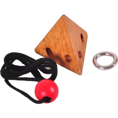 Hot Rope Wooden Puzzle Logic Intelligent Brain Teaser String Puzzles Game for Adults Kids
