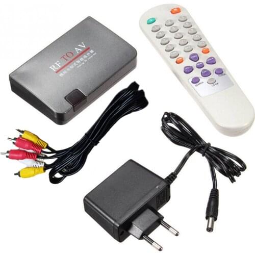 F To AV Receiver RF To AV Analog Cable TV Receiver Converter USB With Remote Controller