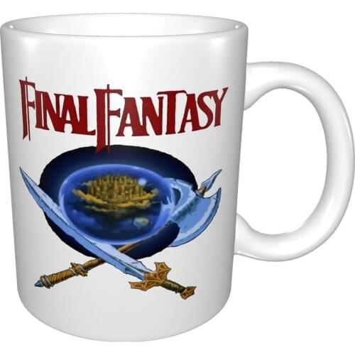 Final Fantasy Nes Box Art Retro Video Game Mug Coffee Cup Coffee Mug Pink Plastic Cup Wine Glasses