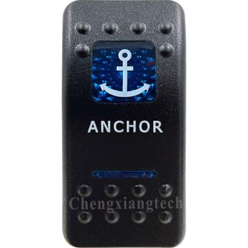 Printed Blue Rocker Switch Cap - ANCHOR- for Carling Arb Car Boat Rocker Switch 12v 24v, Cover Only !!! No Switch Base