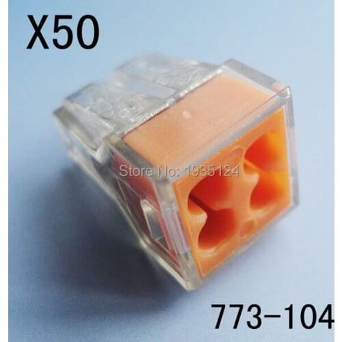 Good quality factory sell Push wire connector For Junction box 4 pin conductor (773-104)connectors PCT-104