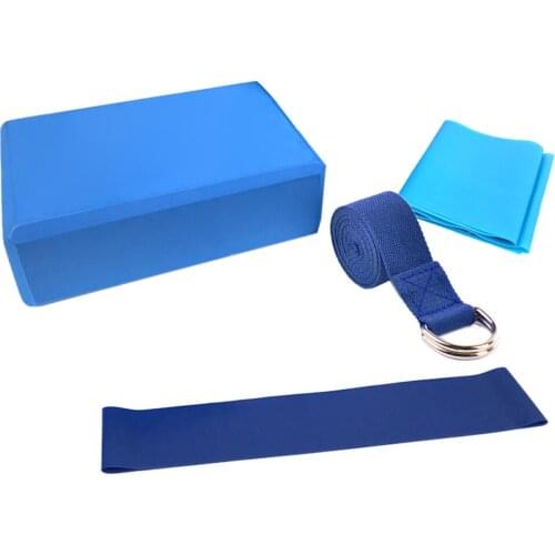 Yoga Equipment Set Yoga Blocks Stretching Strap Resistance Loop Band Exercise Band Yoga Mat Block Stretching Band