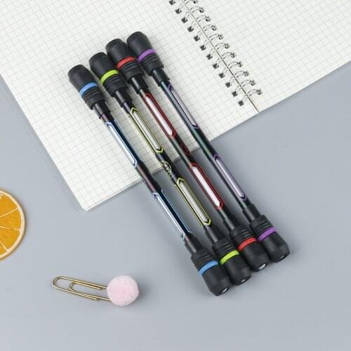 1PC Creative Spin Pen Random Rotation Games Gel Pens Gift Student Toy Comfortable Press Penspinning Pen Gel Ink Pen