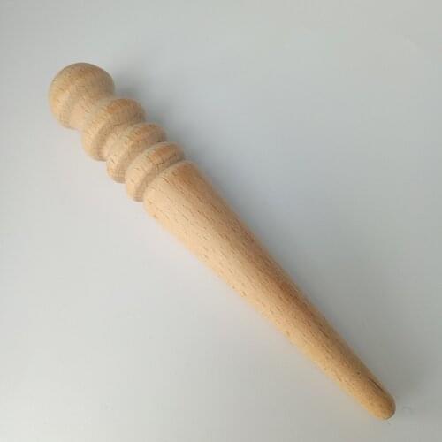 Wooden Leathercraft Round Wood Edge Slicker Craft Leather Edge Slicking Burnishing Supplies Professional Perfect Useful