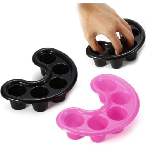 1PC Five Holes Tray Nail Art Hand SPA Soaker Wash Bowl Powder Polish Remover Manicure Soak Tool Dead Skin Removal Nail Tools
