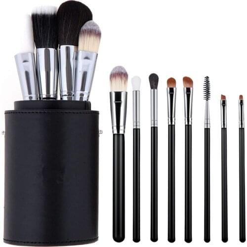 12pcs Makeup Brushes Set Foundation Powder Blush Highlighter Eyeshadow Brush Premium Eye Makeup Brush with Black Pen Holder