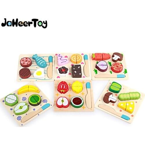 JaheerToy Kitchen Toys Set Cut Vegetables and Fruits Montessori Educational Toy for Children 3-4-5 Years Old for Girls