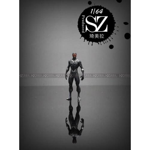 New 1/64 Scale Resin Die-casting Movie Character Panther Doll Car Scene Model Scene Layout Collection Decoration Toy