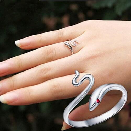 New Arrival 925 Sterling Silver Fashion Snake Animal Ladies Ring Jewelry For Women Birthday Gift Wholesale Price