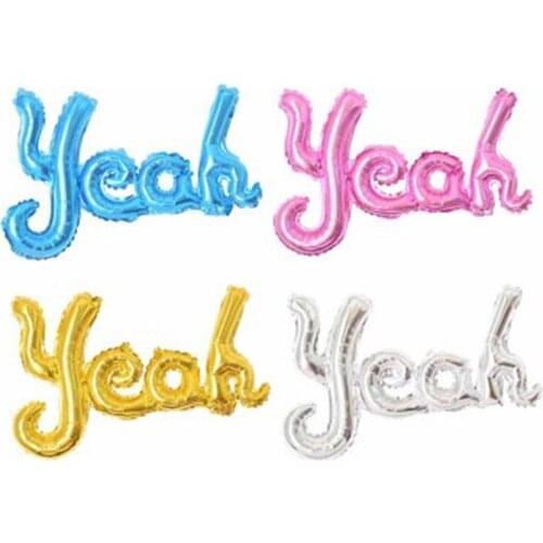 New Siamese YEAH Aluminum Film Balloon New Year Party Commemoration Children Birthday Party Supplies Layout Letter Package