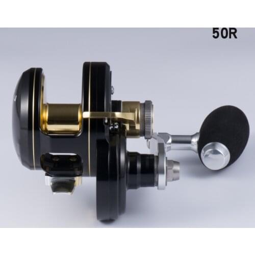 New style WM50 High speed ratio 6.3:1 Drum wheel All metal Sea fishing Shake slowly wheel 23kg braking force