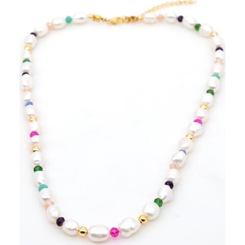 Go2Boho Necklace For Women Fresh Water Pearl Choker Necklaces Gift Real Perles Multicolor Collar Mujer Collares Handmade Jewelry