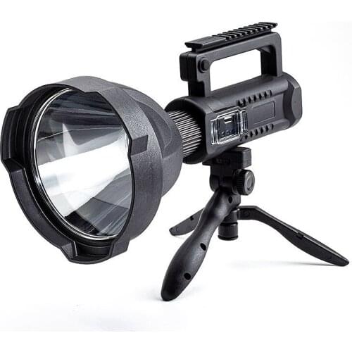P50 USB Rechargeable Flashlight Outdoor Emergency Work Light Super Bright LED Spotlight Torch Searchlight With Holder