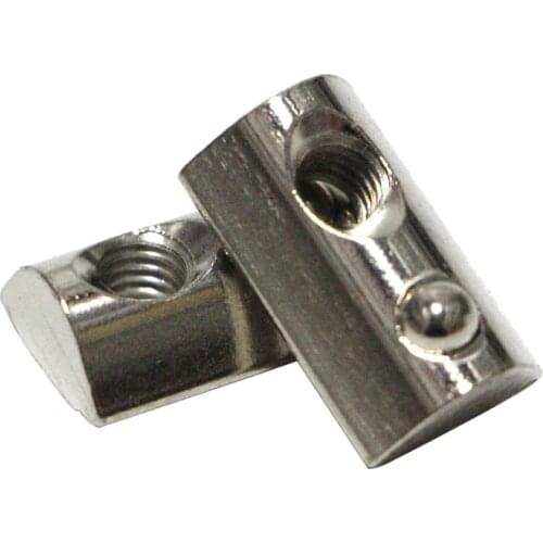 Half round nut M3 M4 M5 M6 nut shrapnel steel ball nut block for EU standard 20 aluminum profile elastic nut 10pcs