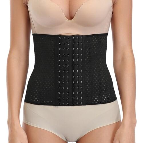 Slimming Waist Trainer 6 Rows of Hook Tummy Control Body Shaper Abdomen Cincher Belt Breathable Shapewear Trimmer Corset Girdle