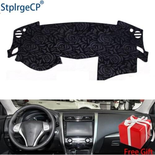 Rose Pattern Non-slip Car Dashboard Cover Dash Mat Pad DashMat ANti-UV Car Sticker for Nissan Teana Altima L33 2013 2014-2018