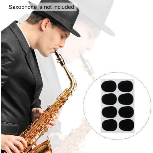 Saxophone Tooth Pad Clarinet Mouthpiece Patch Pad Black And White Two Colors Metal Mouthpiece Tooth Pad Cushion