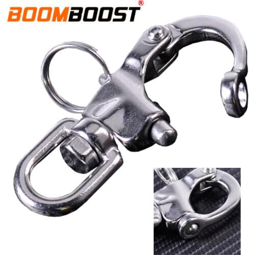 Yacht Sailing Eye Shackle Swivel For Marine Architectural D Ring Heavy Duty Hook Anchor Chain 316 Stainless Steel Quick Release