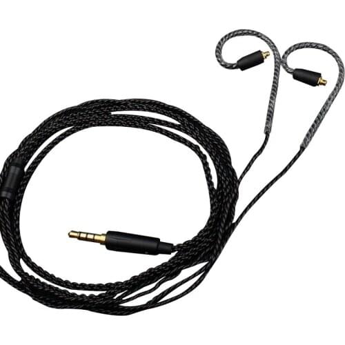 TRN black replaces original cable 0.75/0.78 Mm 2Pin headphones MMCX upgraded cable 3.5mm headphone cable for TRN V10/V20/V60/V80