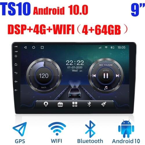 TS10 Android 10.0 New Octa Core DSP IPS Car Multimedia for Universal Autoradio 6G RAM 128G ROM with Carplay Radio GPS BT 4G Wifi