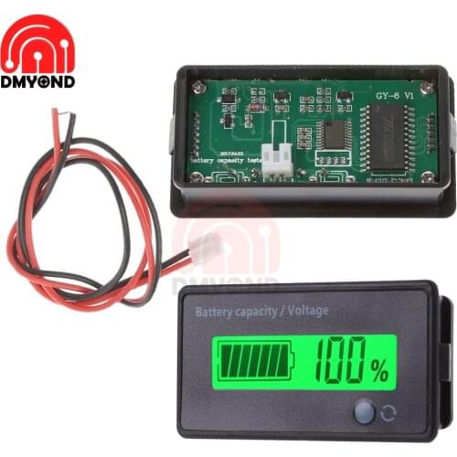 LCD Display Meter Lithium Lead-acid Battery Capacity Lithium Battery Power Level Lead Acid Battery Capacity Indicator Green