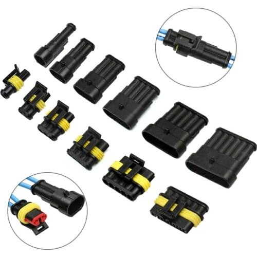 1Set 1/2/3/4/5/6 Pin Way Seal Quad Bike 12A IP68 Waterproof Electrical Automotive Wire Connector Plug Terminals for Car