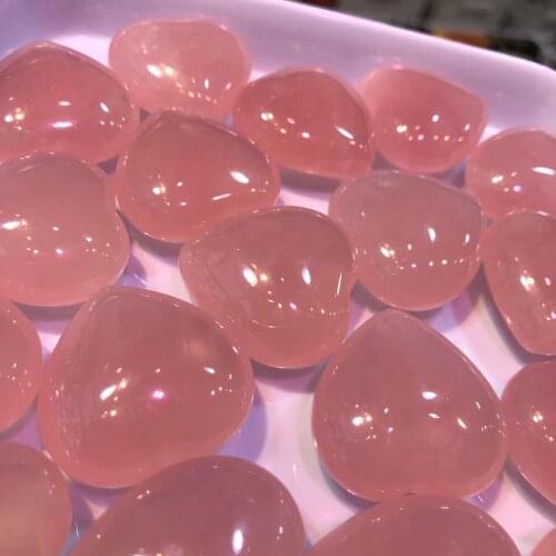 1pcs Natural Pink Rose Quartzs Crystal Heart Chakra Healing Reiki Natural Stone Beads For Jewelry Making DIY Gift Three dimens