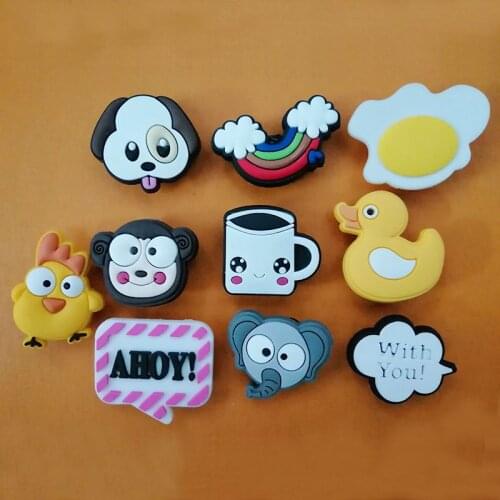 10-Piece Set Of PVC Shoe Accessories Cute Charm Shoe Buckle Decoration Suitable For Crocodile JIBZ