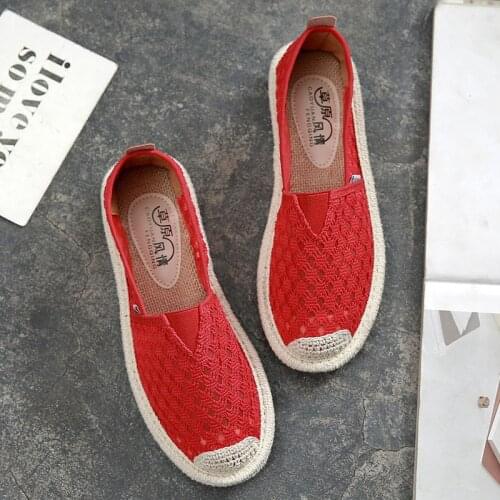 2020 Summer Breathable Womens Canvas Shoes Fashion Slip On Lazy Ladies Loafers Flats Shoes Women New Casual Womens Shoes