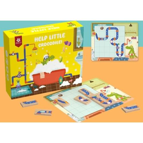 30 Playful Challenge Children Educational Toys Help Little Crocodile Bathing Maze Game Puzzle Training Thinking Toy Gift