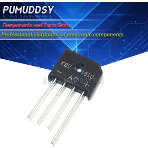 5PCS KBU1010 KBU-1010 KBU1510 KBU808 KBU-808 KBU810 KBU-810 10A 1000V diode bridge rectifier KBU-1510