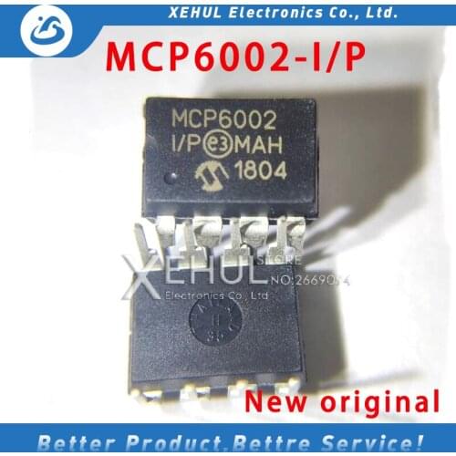 50PCS / 100PCS MCP6002-I/P Linear Instrumentation Operation Buffer Amplifier 6002 MCP6002 DIP-8