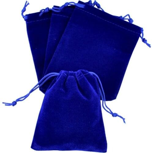 50pcs 7x9cm Jewelry Packing Velvet bag Royal blue color Velvet Drawstring bags Pouches Free Shipping
